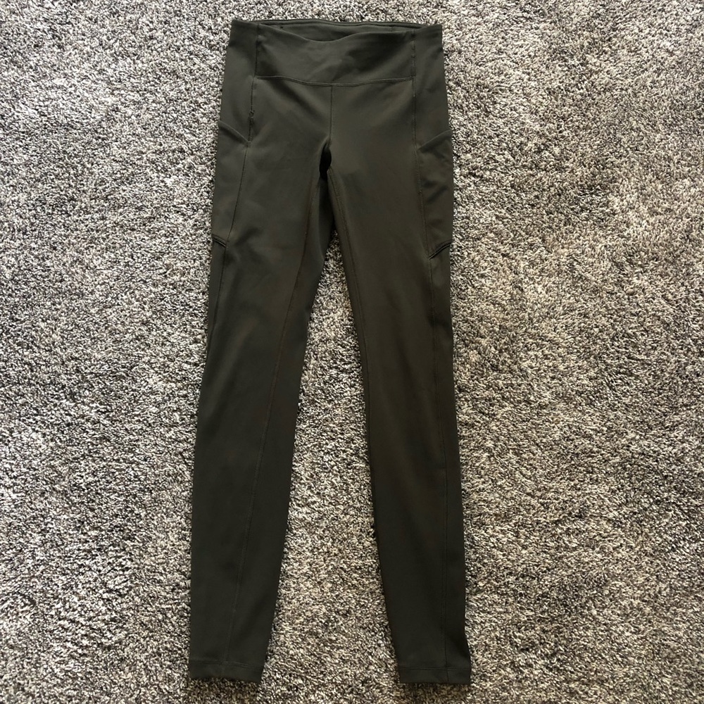 Lululemon leggings dark olive green size 4